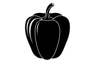 Bell Pepper silhouette vector illustration