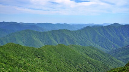 Fototapeta premium Beautiful summer scenery of Gajisan Mountain in Korea