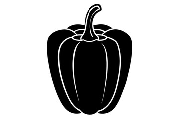 Bell Pepper silhouette vector illustration