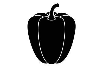 Bell Pepper silhouette vector illustration