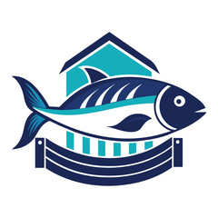 fish farms vector art illustration on white background