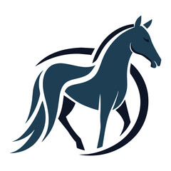 horse silhouette logo  on white background vector illustration