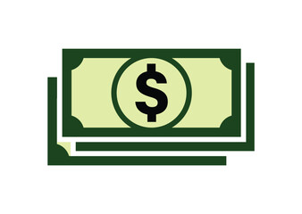 simple stack pile of bank currency money dollar notes icon transparent background