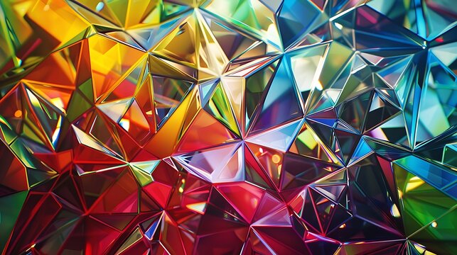 A canvas transformed into a crystalline lattice, refracting light into a spectrum of colors