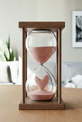 hourglass on a black background