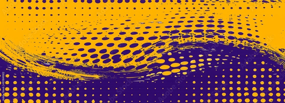 Poster glowing particle dots with colorful dots in abstract background, concept of light shining sparkling 