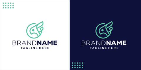 Creative F bird logo, Design Inspiration, Illustration, vector