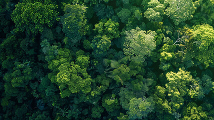 Naklejka premium Verdant Treetop Tapestry