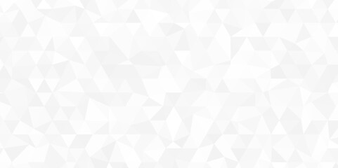 Seamless white triangles mosaic background, Silver geometric shapes pattern or abstract gradient triangular retro shapes, illustration vector.