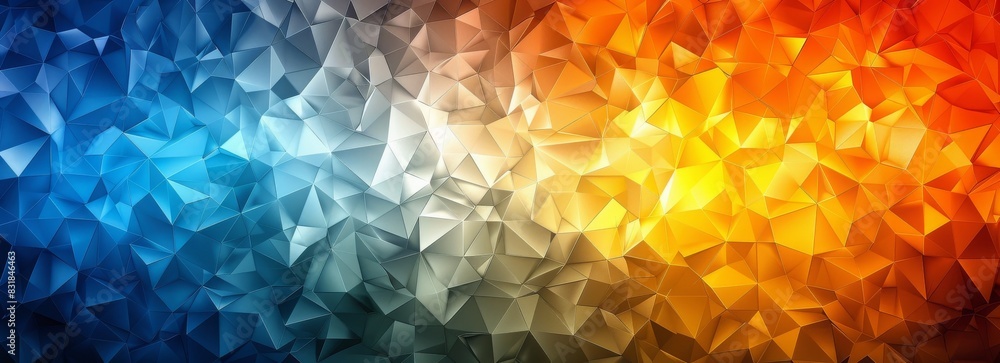 Poster colorful gradient technology triangular abstract background, abstract polygonal pattern, concept of 