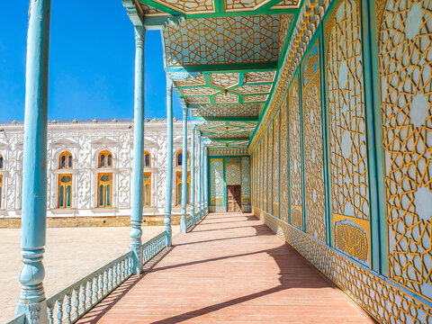 Sitorai Mokhi-Khosa also known as the "Palace Like the Stars and the Moon," is a country residence of the Emir of Bukhara in Uzbekistan.
