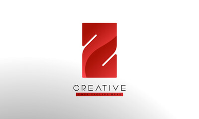 Letter Z logo from abstract shapes. Colorful monogram sign logotype. Vector illustration.