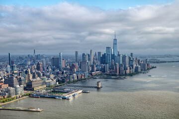 Obraz premium View of New York from a helicopter