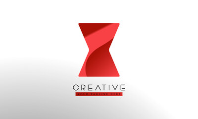 Letter X logo from abstract shapes. Colorful monogram sign logotype. Vector illustration.