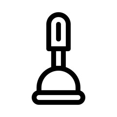 plunger line icon