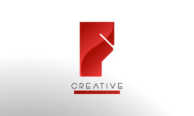 Letter F logo from abstract shapes. Colorful monogram sign logotype. Vector illustration.