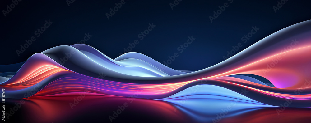 Canvas Prints abstract futuristic background for tech with design a digital masterpiece featuring smooth, rippling