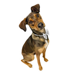 Colorful detailed dog Illustration