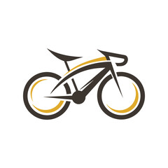 racing bike silhouette logo vector art illustration on white background 