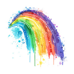 Rainbow  flag watercolor background. Pride month texture concept. vector