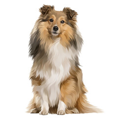 Colorful detailed dog Illustration