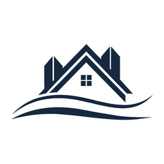 real estate logo vector art illustration -on white background 