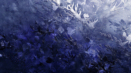 Obraz premium Deep indigo and frosty silver digital abstract background, styled like oil painting on canvas,