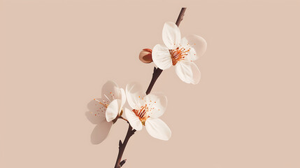 Fototapeta premium A spring arrangement featuring a cherry and pink blossoms on branches