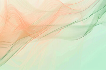 Soft peach and mint green lines form a calming, soothing gradient dynamic background.