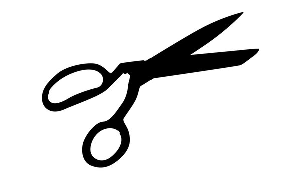 silhouette of scissors vector illustration