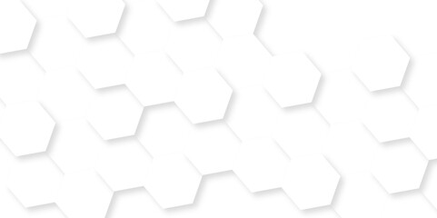 Abstract vector background with hexagonal wall hexagon polygonal pattern background. seamless bright white minimal abstract honeycomb background.	
