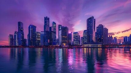 Fototapeta premium country skyline at night