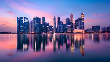 Fototapeta premium country skyline at night