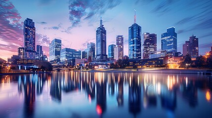 country skyline at night
