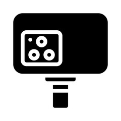 selfie stick glyph icon