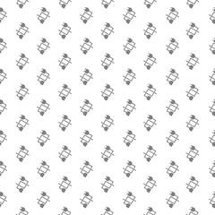 Electric wire plug and socket icon seamless pattern on white background