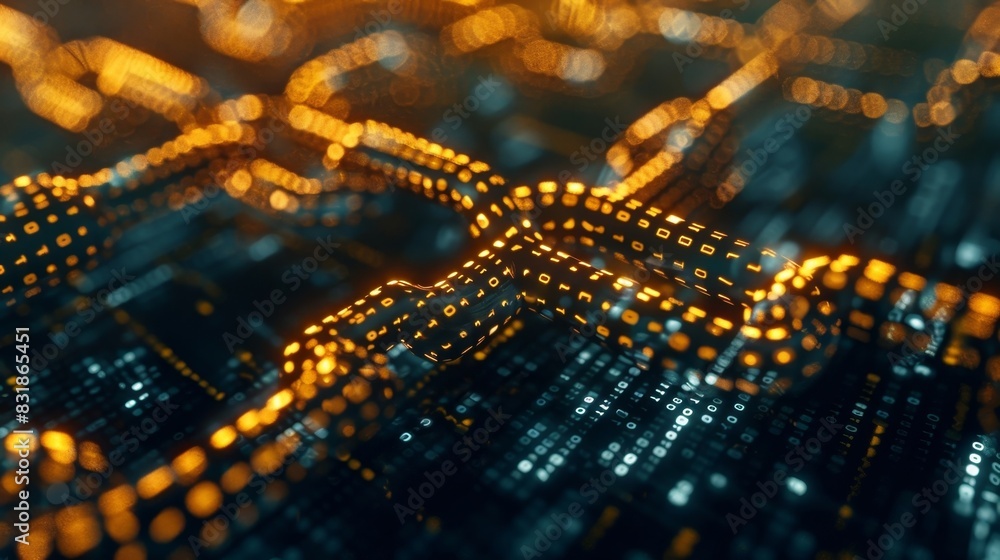 Aufkleber an illustration of a digital currency being transferred instantly through blockchain technology show