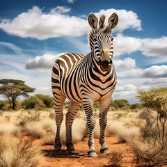 The quagga is an extinct subspecies of the plains zebra, in their habitat