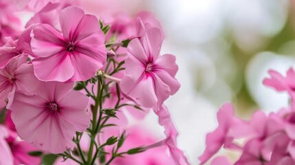 Fototapeta premium A close-up shot of a bunch of pink flowers