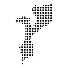 Obraz premium mozambique map icon