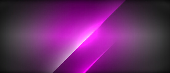 Neon dynamic diagonal light rays background. Techno digital geometric concept design for wallpaper, banner, presentation, background