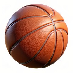 3D Render of a Basketball, on isolated white background, Generative AI
