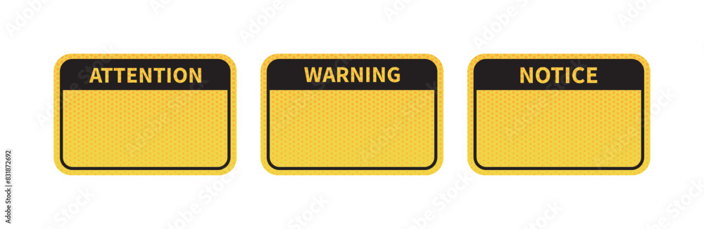 Sticker attention sign	