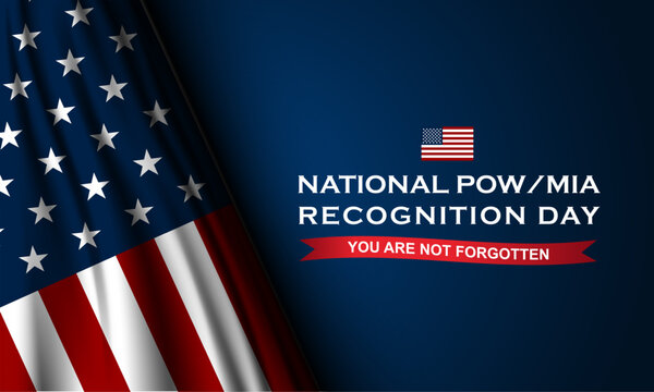 National POW MIA Recognition Day Background Vector Illustration