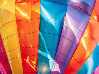 Obraz premium Illuminate the scene as sunlight reflects off a parade balloon