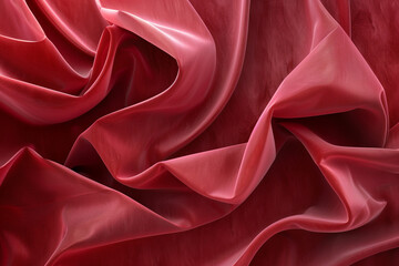 Obraz premium Rich velvet red 3D shapes suitable for opulent advertising campaigns.