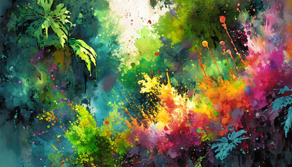 Obraz premium Vivid jungle scenery