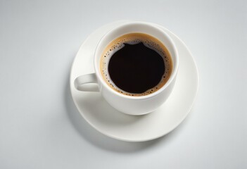 white coffee cup in a white background