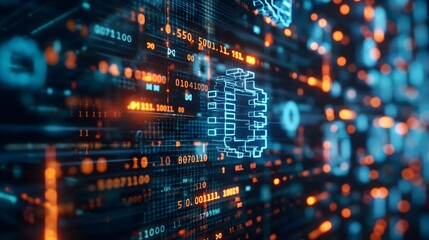 Fototapeta premium 15. Picture AI-generated educational content providing in-depth insights into blockchain technology and cryptocurrency fundamentals.