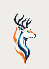 Vector icon deer head illustration